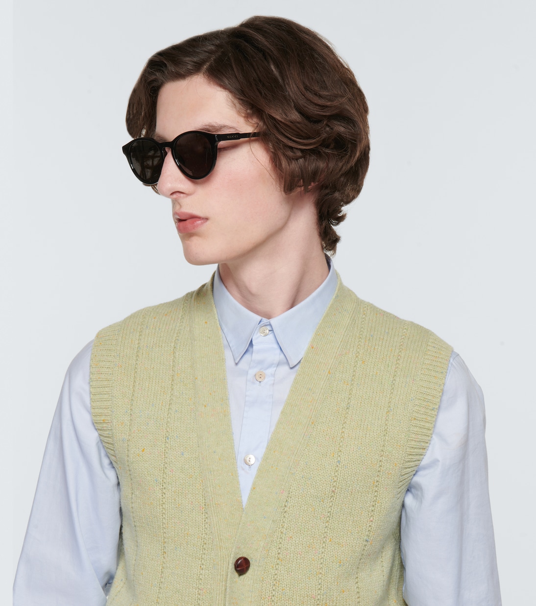Occhiali da sole rotondi in acetato | Gucci