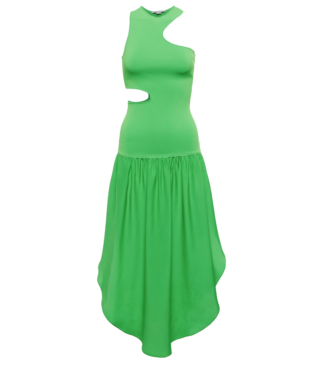 Asymmetric cutout midi dress | Stella McCartney