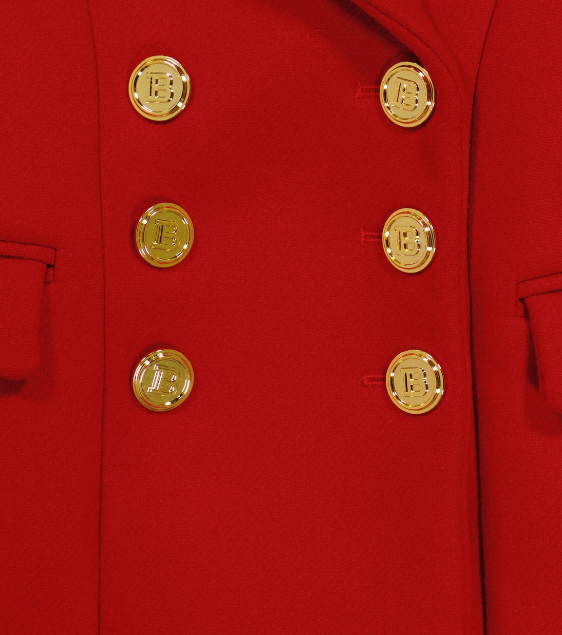 Wool-blend coat | Balmain Kids