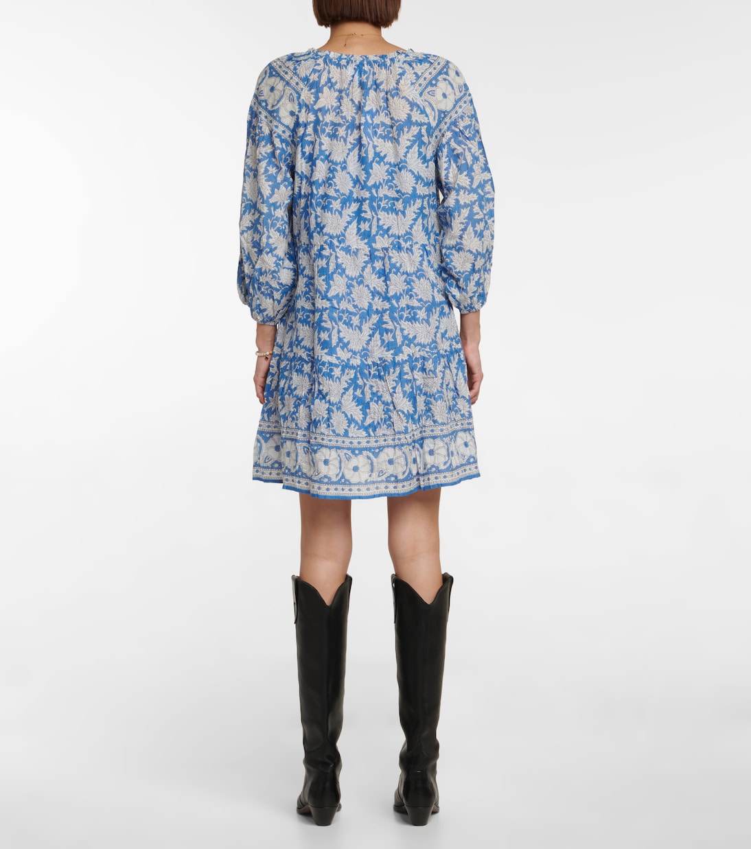 Lilah printed cotton minidress | Velvet