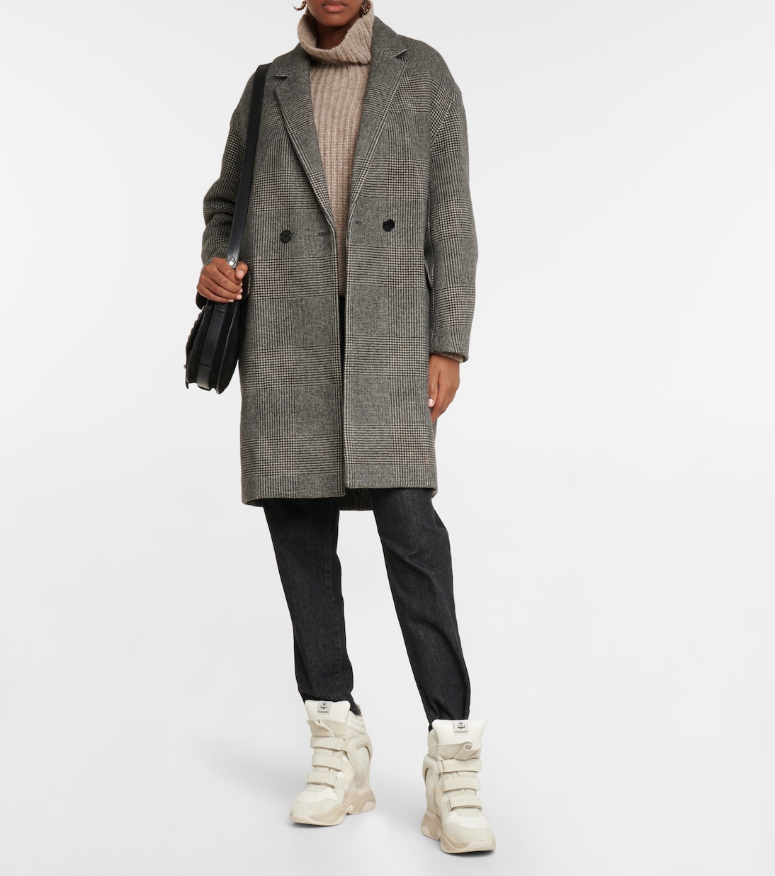 Efegozi checked virgin wool coat | Isabel Marant