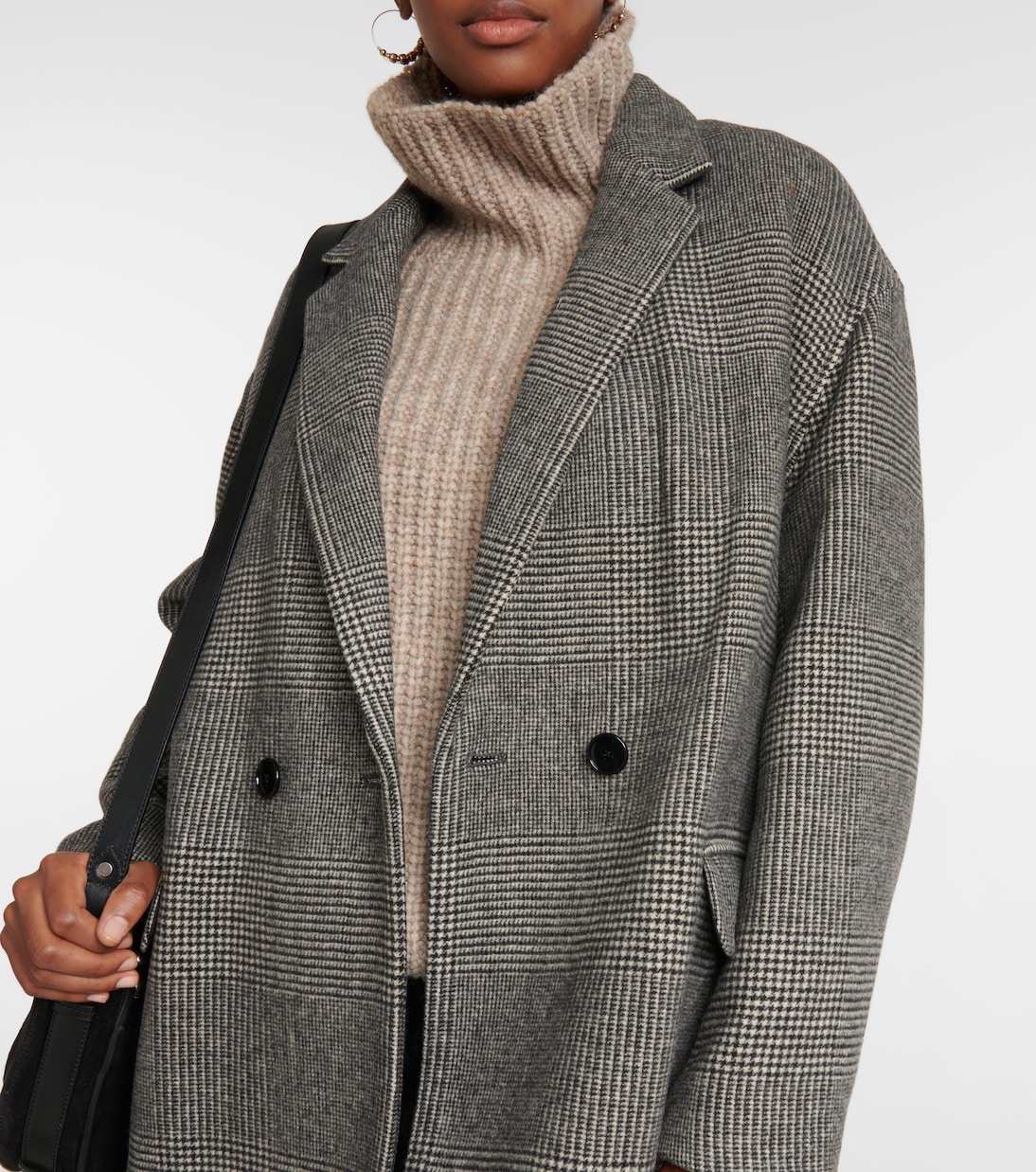 Efegozi checked virgin wool coat | Isabel Marant