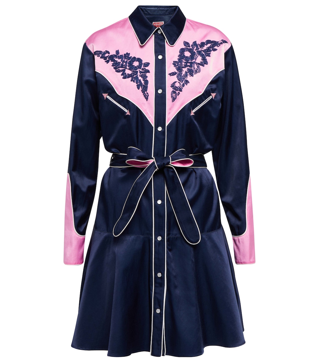 Embroidered satin minidress | Kenzo