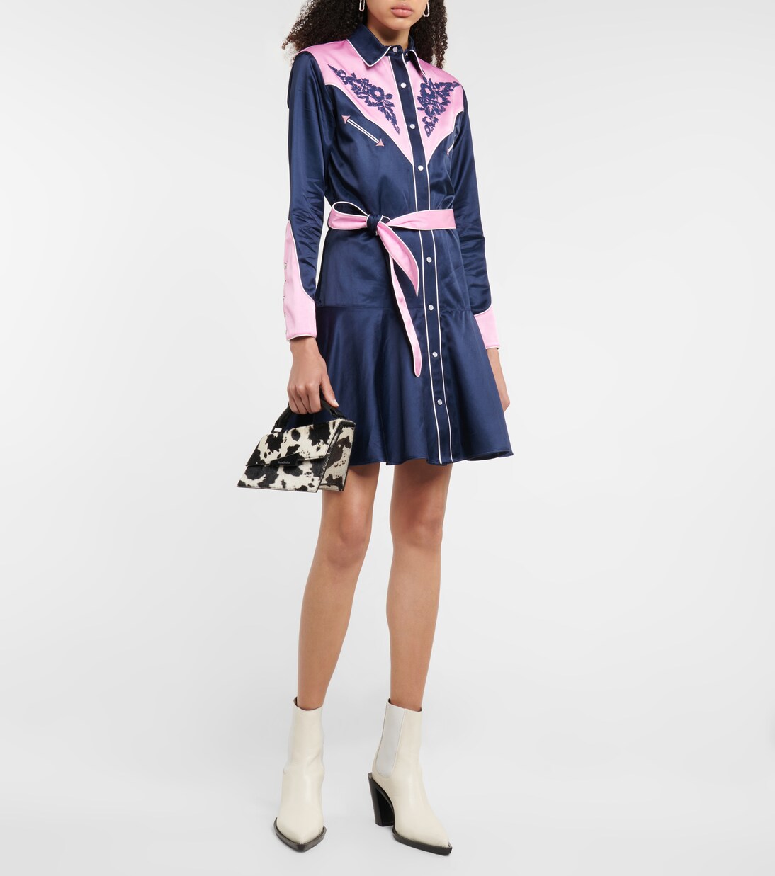 Embroidered satin minidress | Kenzo