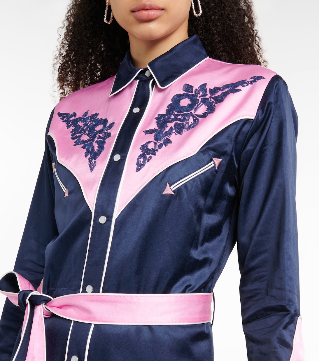 Embroidered satin minidress | Kenzo