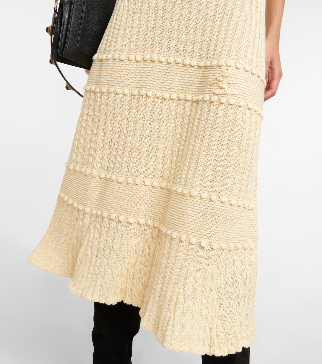 Linen and silk knit midi dress | Etro