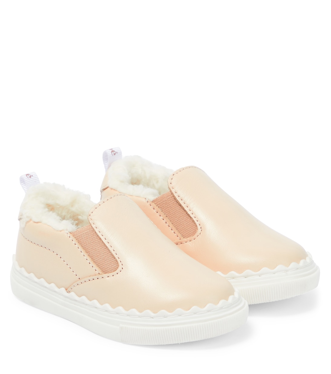 Bebé - zapatillas de borrego sintético y piel | Chloé Kids