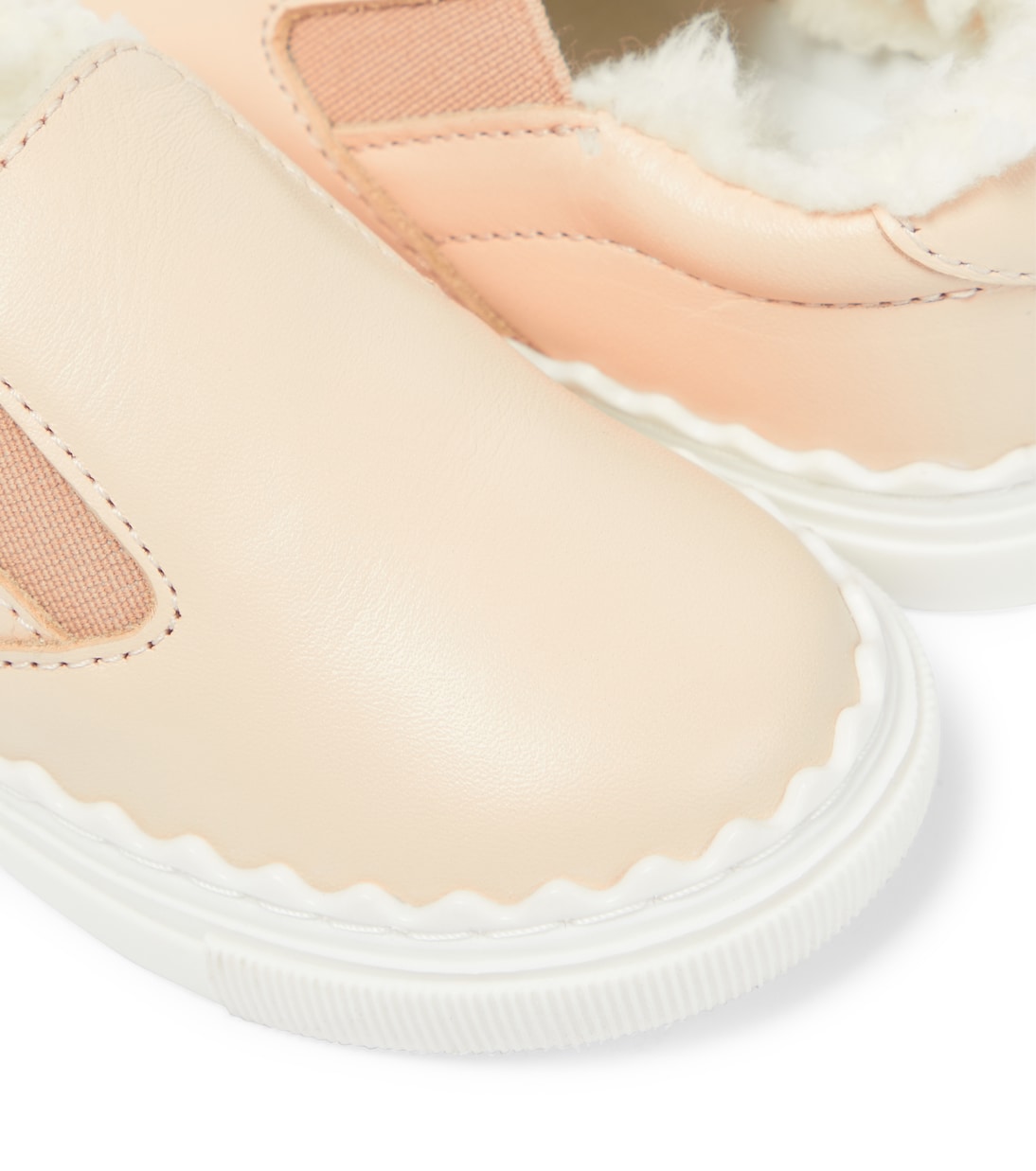 Bebé - zapatillas de borrego sintético y piel | Chloé Kids
