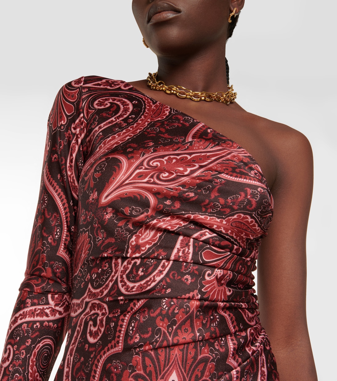 Paisley one-shoulder minidress | Etro