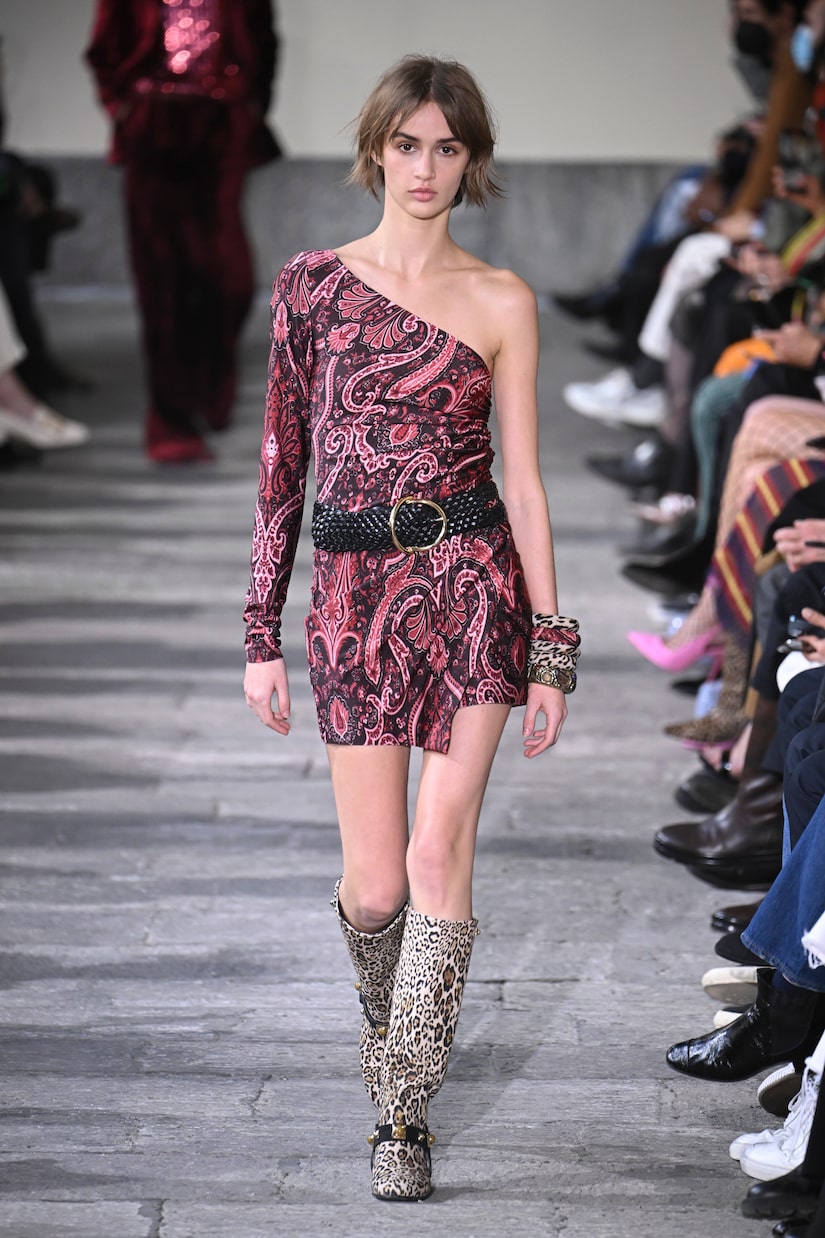 Paisley one-shoulder minidress | Etro