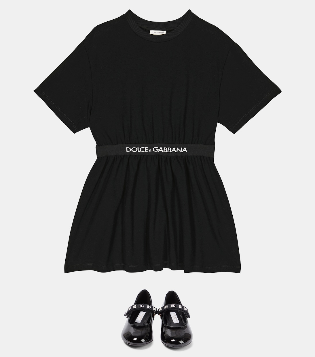 Logo cotton-blend dress | Dolce&Gabbana Kids
