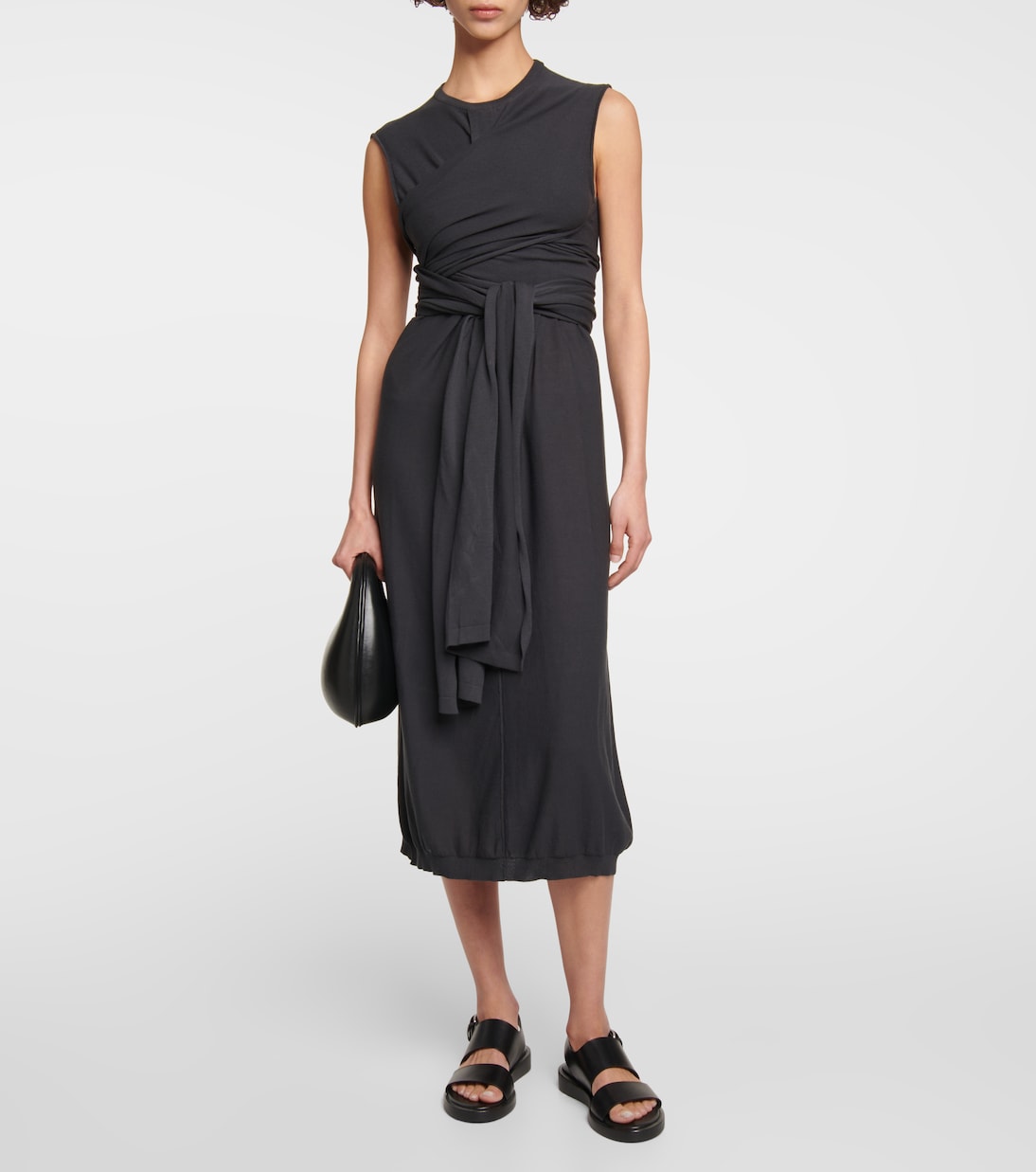 Cotton crêpe midi dress | Lemaire