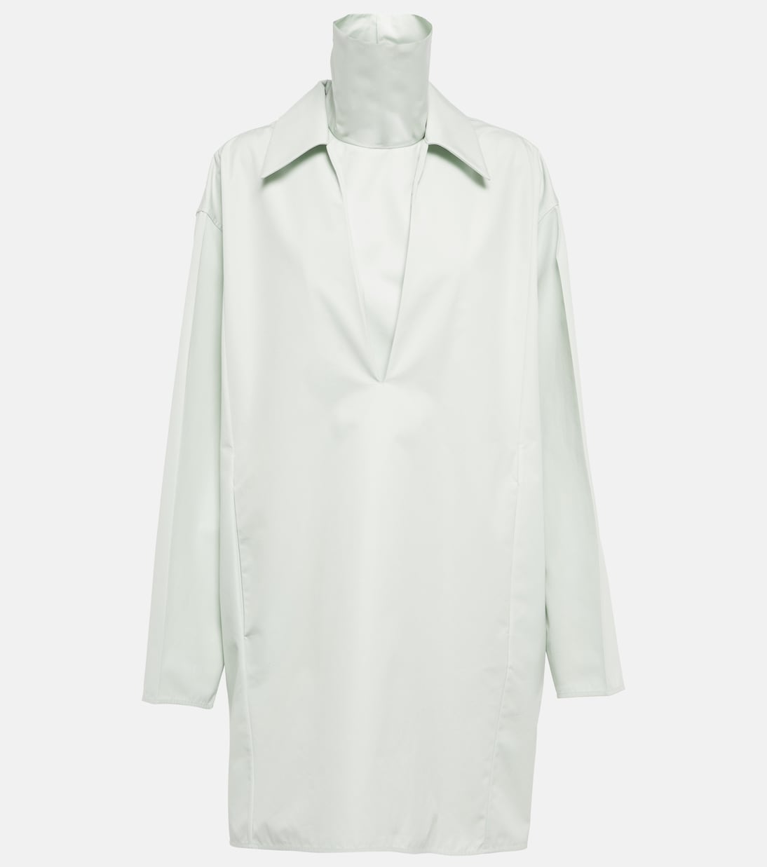 V-neck cotton minidress | Jil Sander