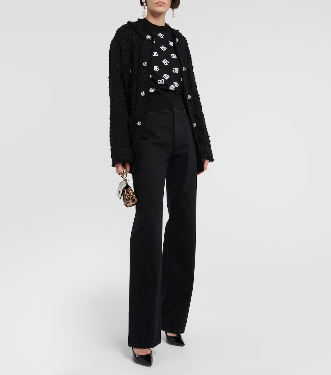 Top de lana y seda con logo | Dolce&Gabbana