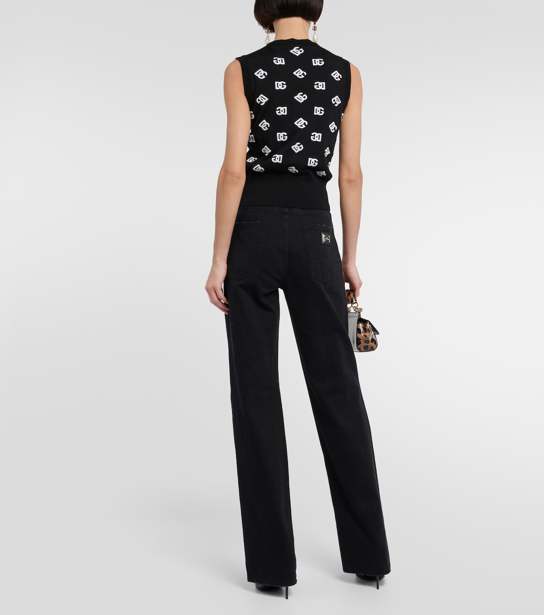 Top de lana y seda con logo | Dolce&Gabbana