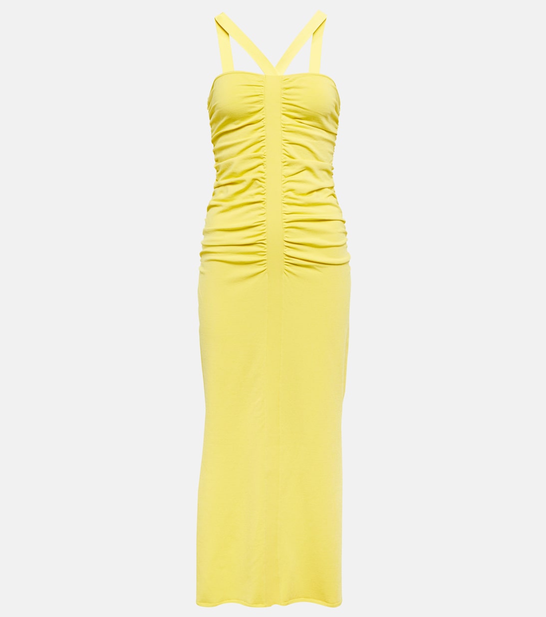 Darya ruched ribbed-knit midi dress | Simkhai