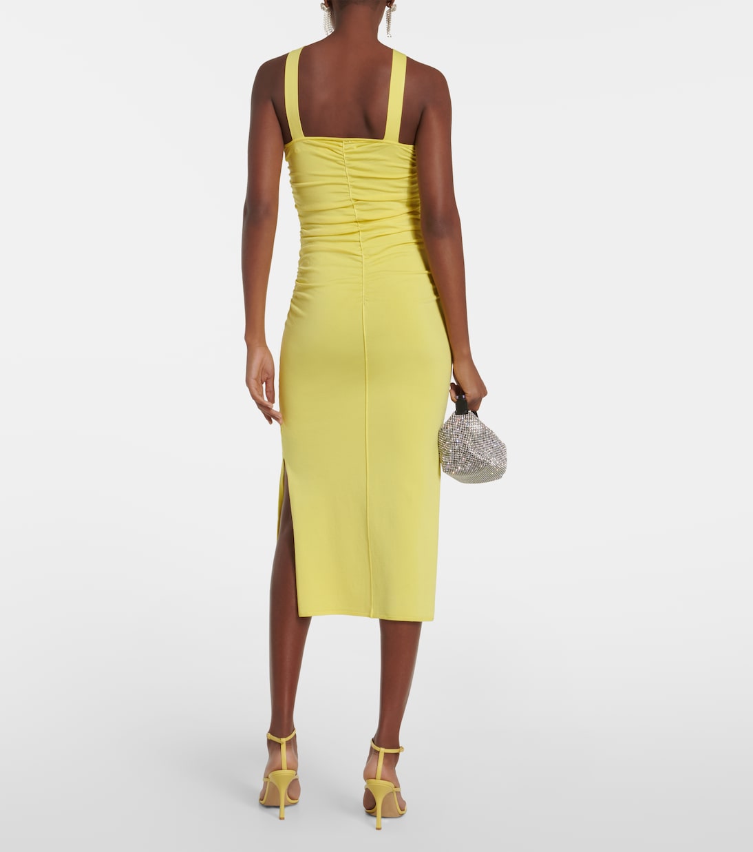 Darya ruched ribbed-knit midi dress | Simkhai