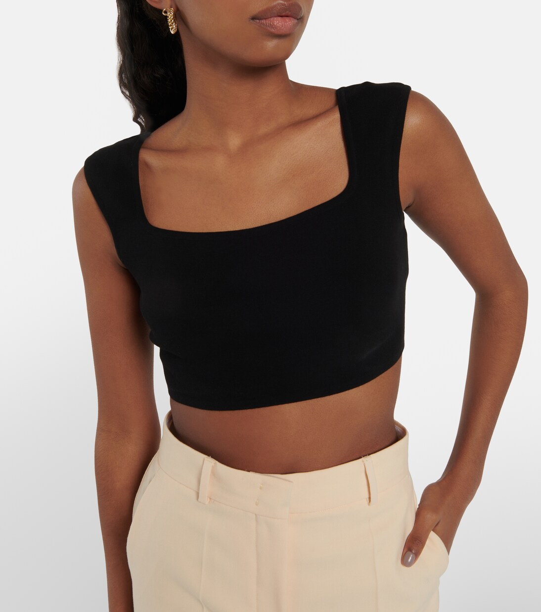 Top raccourci en coton | Sportmax