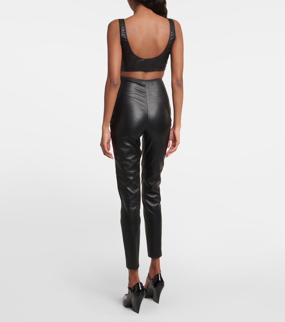 Cropped-Top aus Leder | Prada