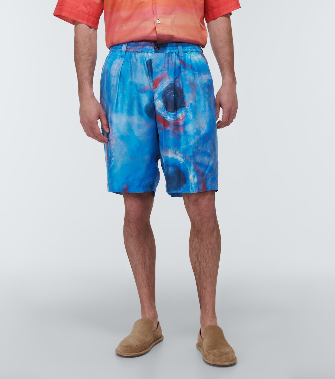 Shorts de seda estampados | Marni