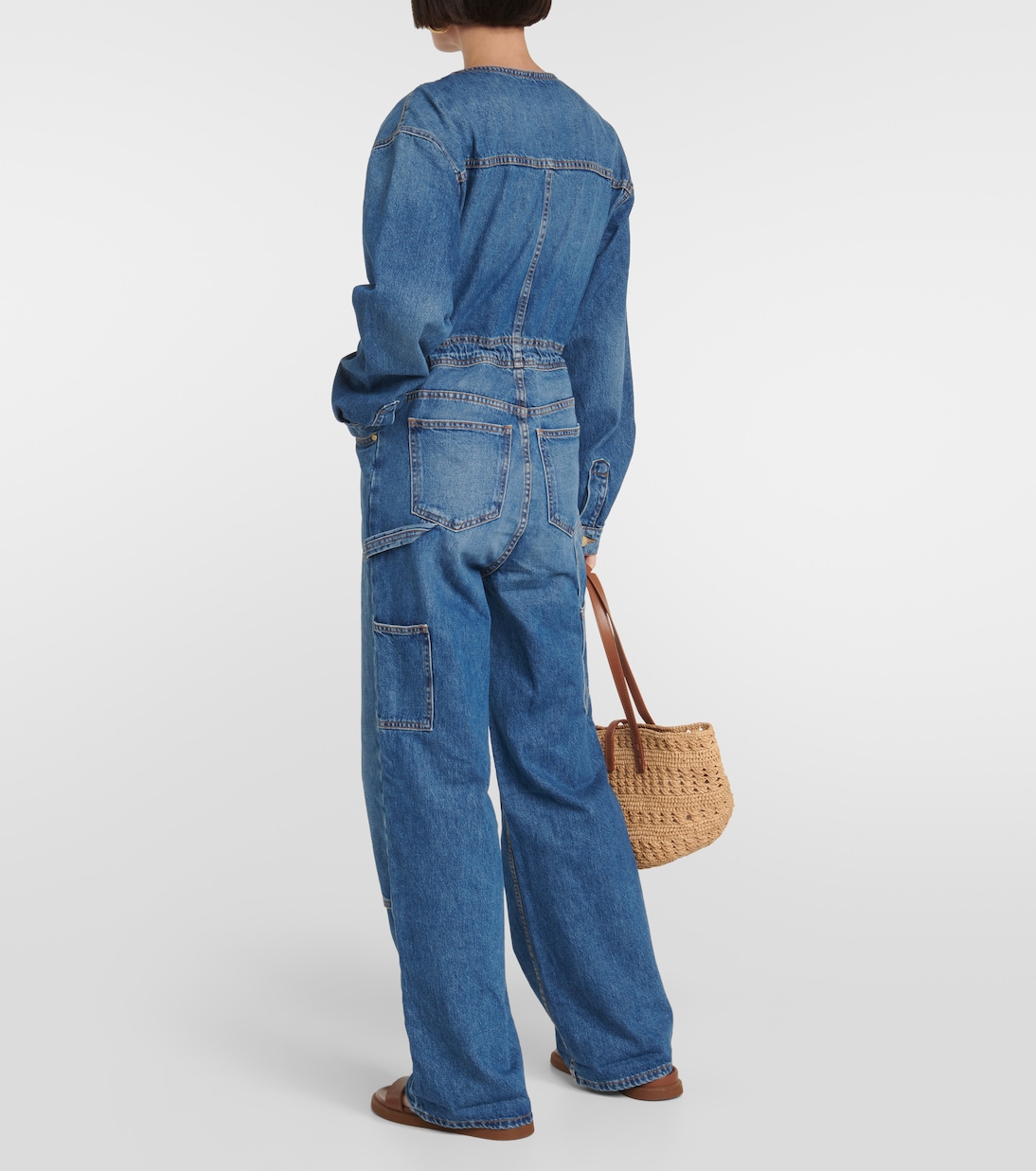 Mono ancho Stevie en denim | Ulla Johnson