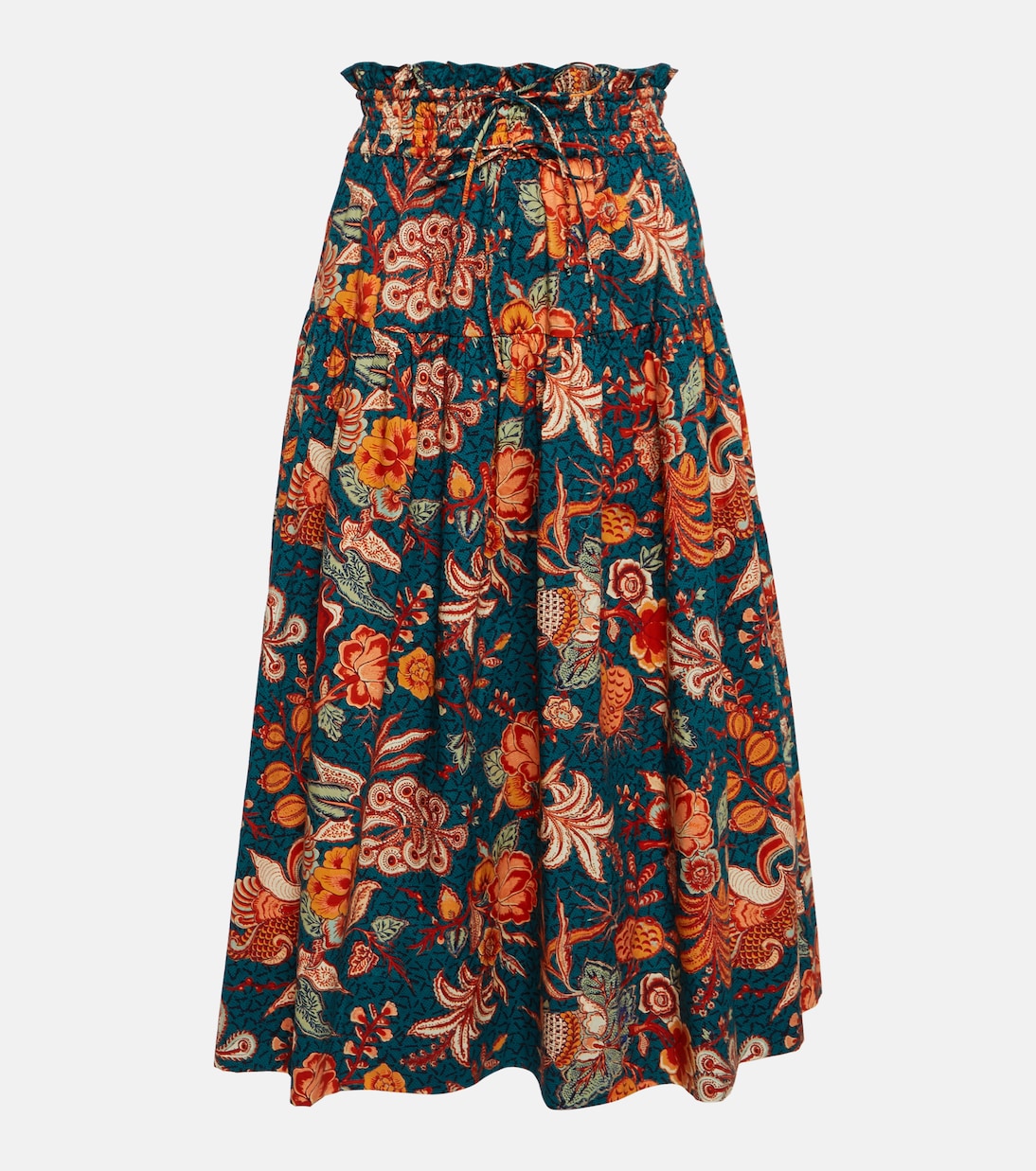 High-Rise-Midirock Kyra aus Baumwolle | Ulla Johnson