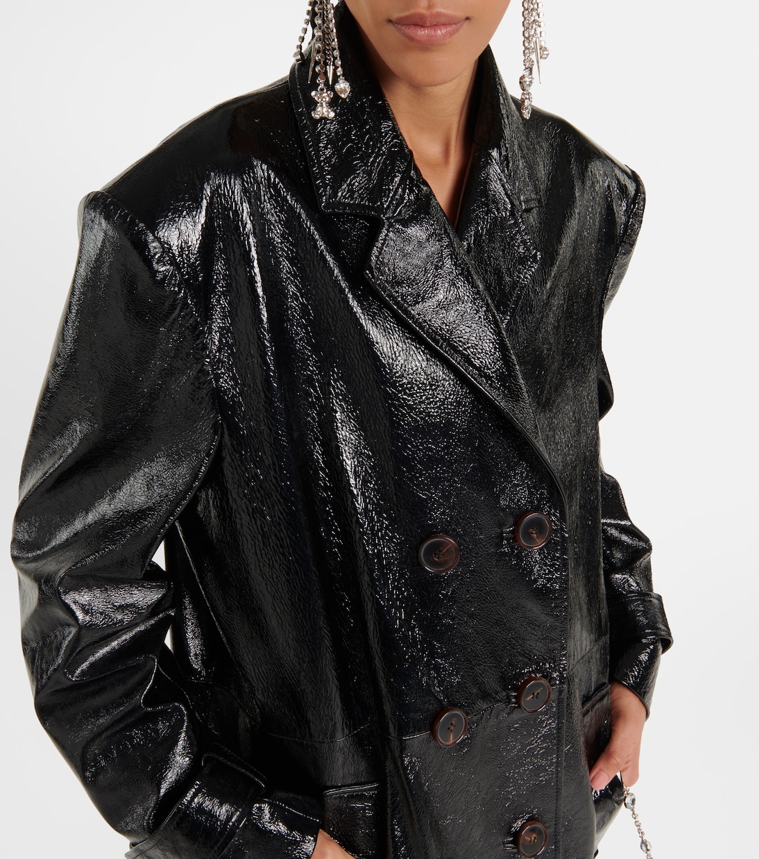 Manteau en cuir | Alessandra Rich