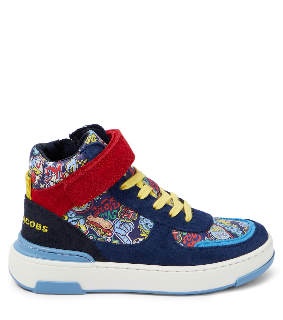 Sneakers in pelle e suede con stampa | Marc Jacobs Kids