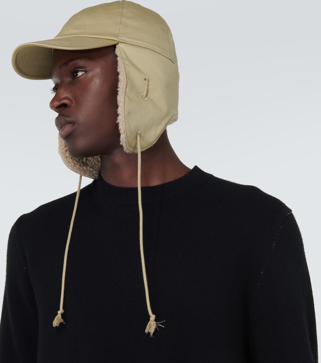 Cappello in cotone con shearling sintetico | Burberry