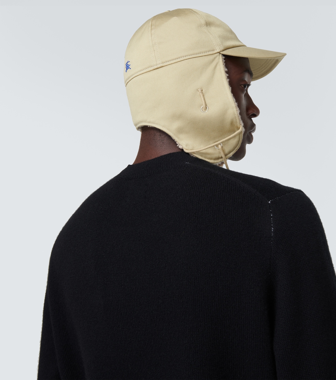 Cappello in cotone con shearling sintetico | Burberry