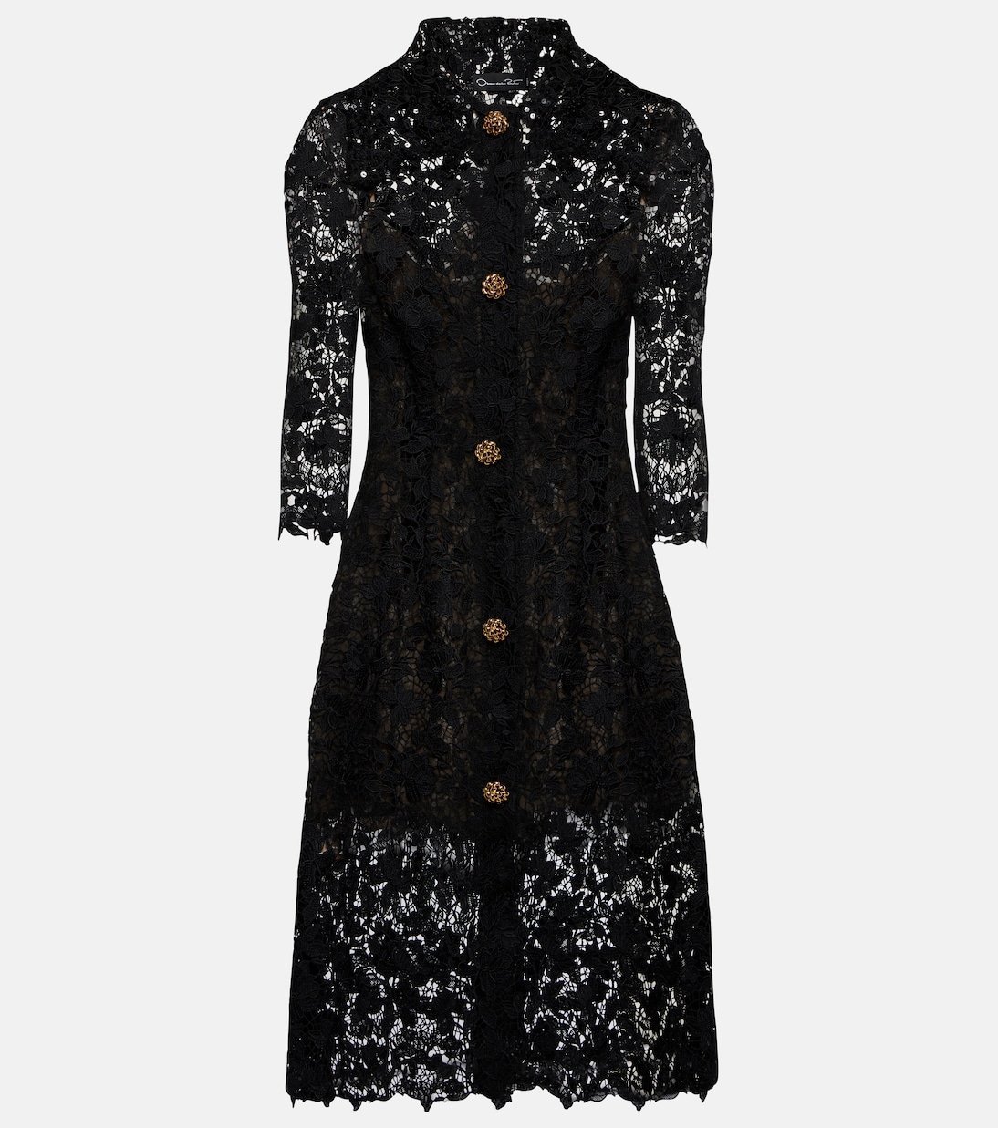 Vestido midi de encaje | Oscar de la Renta
