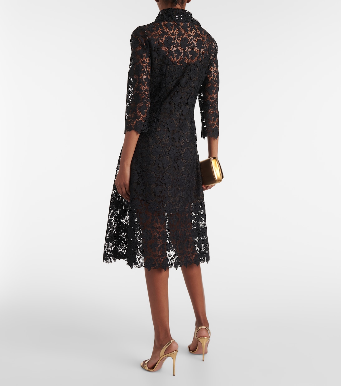 Vestido midi de encaje | Oscar de la Renta