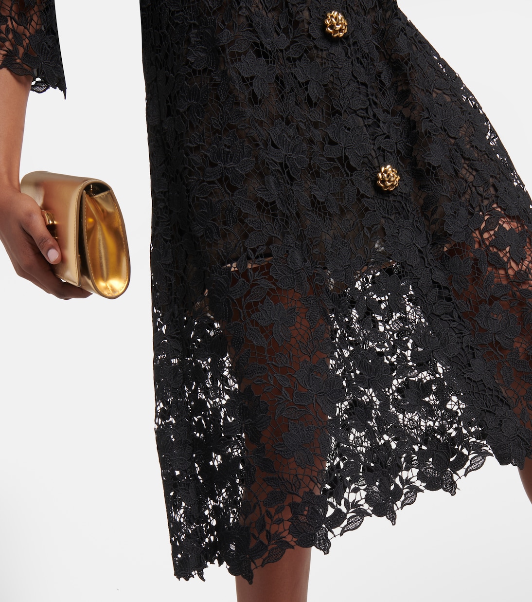 Vestido midi de encaje | Oscar de la Renta