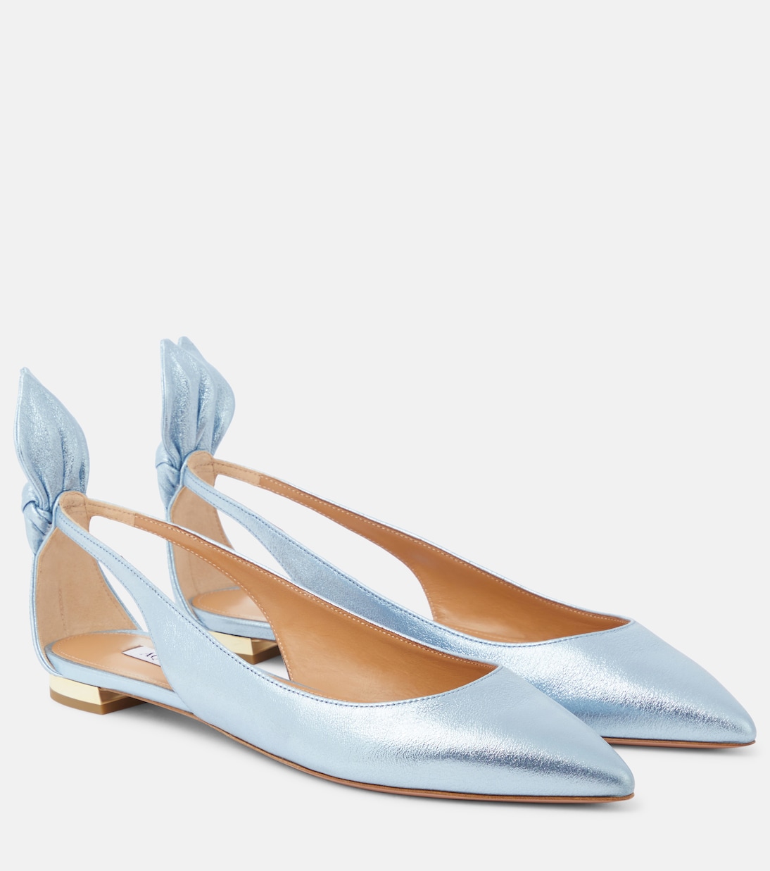 Ballerines en cuir métallisé | Aquazzura