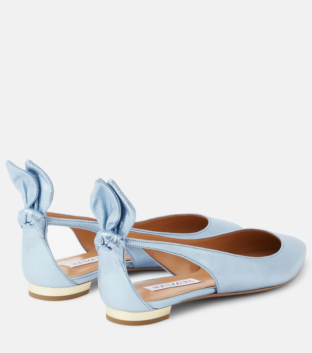 Ballerines en cuir métallisé | Aquazzura