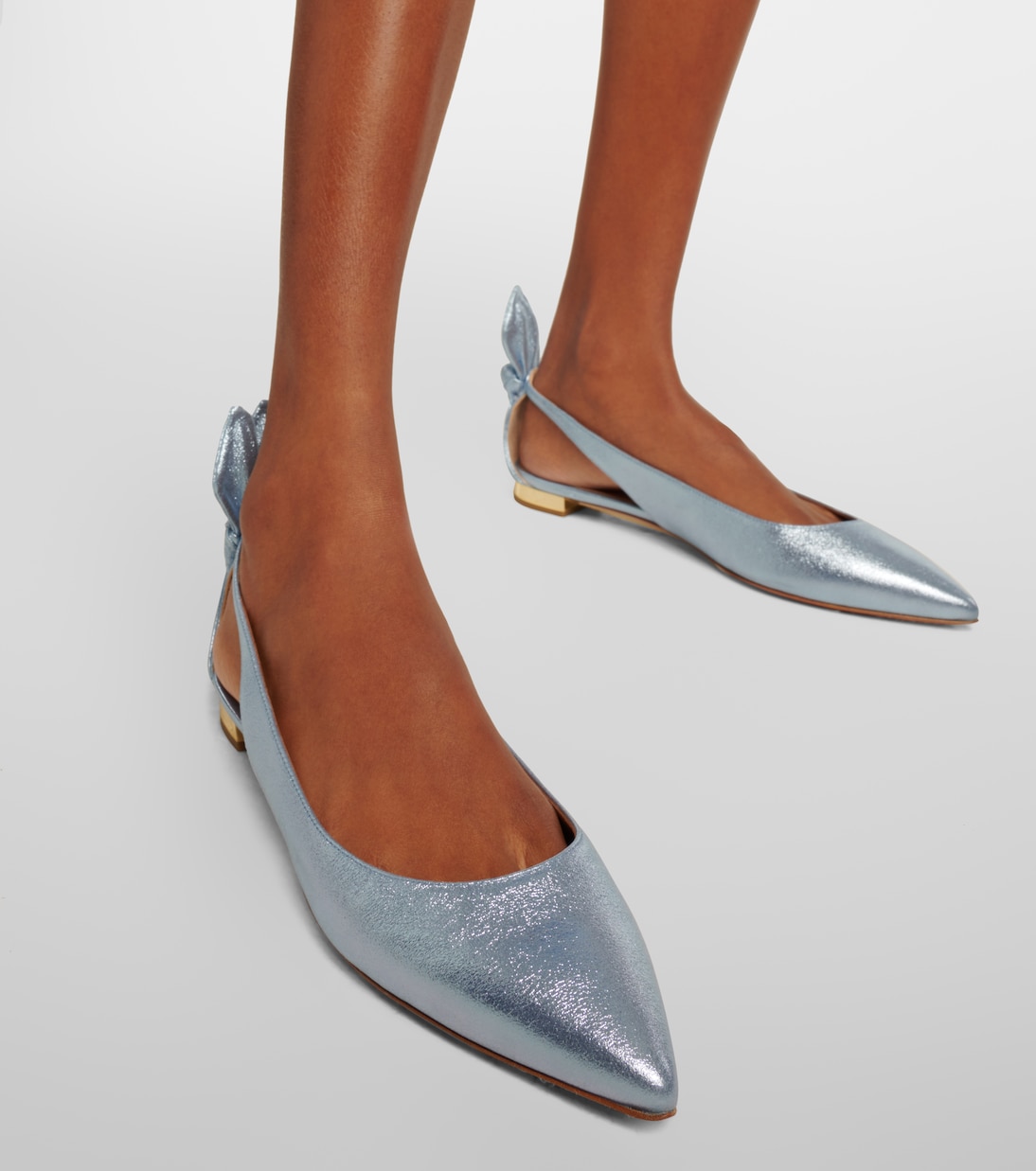 Ballerines en cuir métallisé | Aquazzura