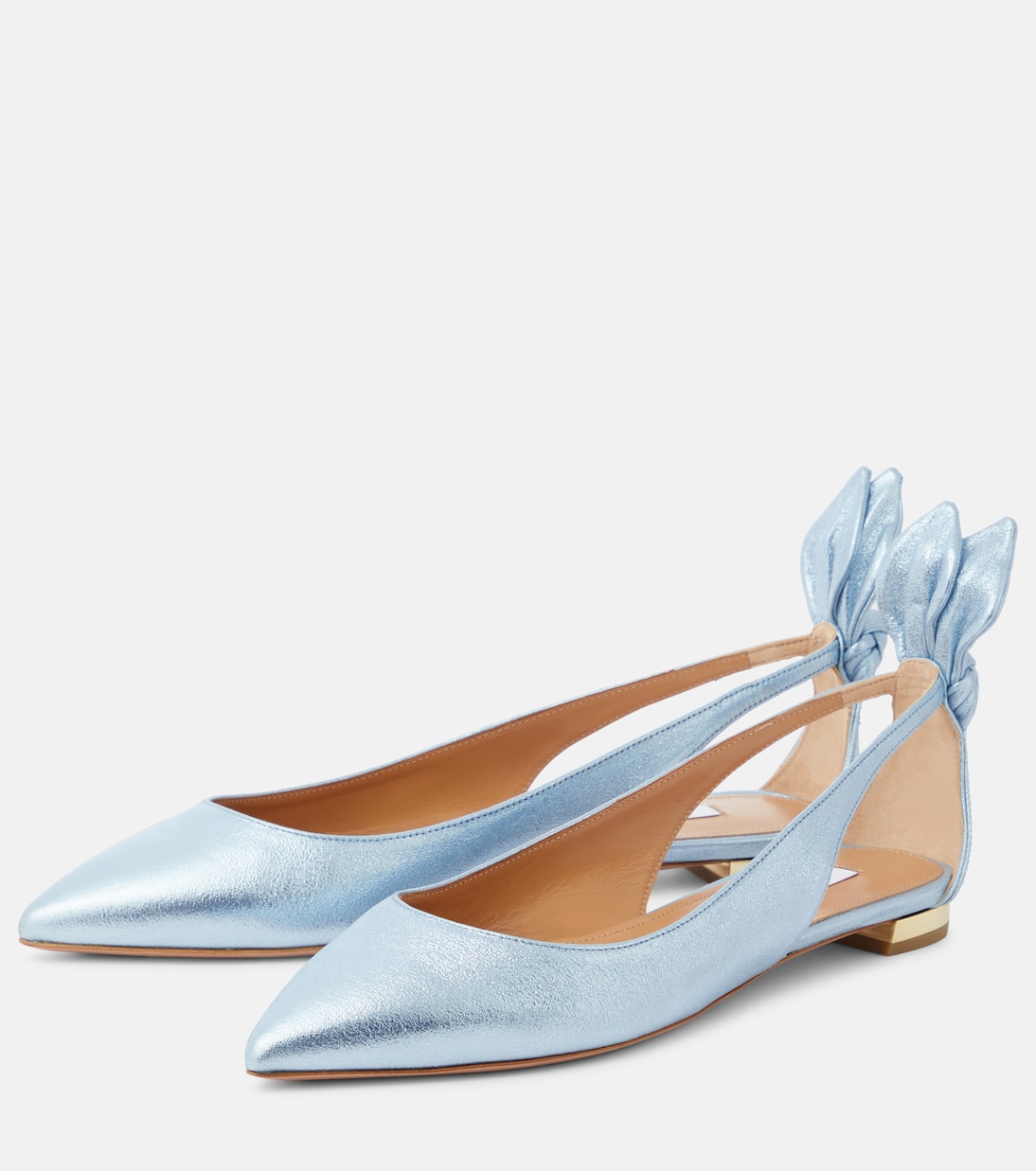 Ballerines en cuir métallisé | Aquazzura