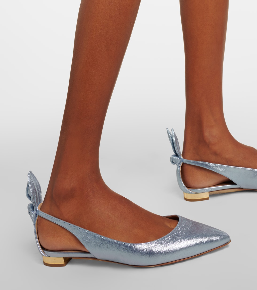 Ballerines en cuir métallisé | Aquazzura