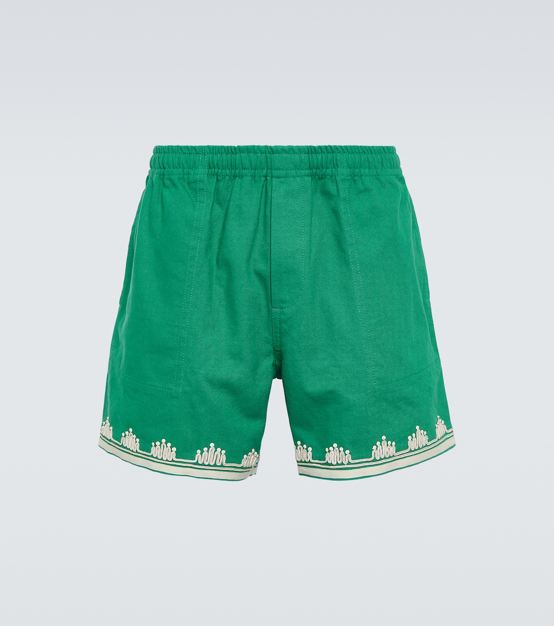 Shorts Ripple in cotone con ricamo | Bode