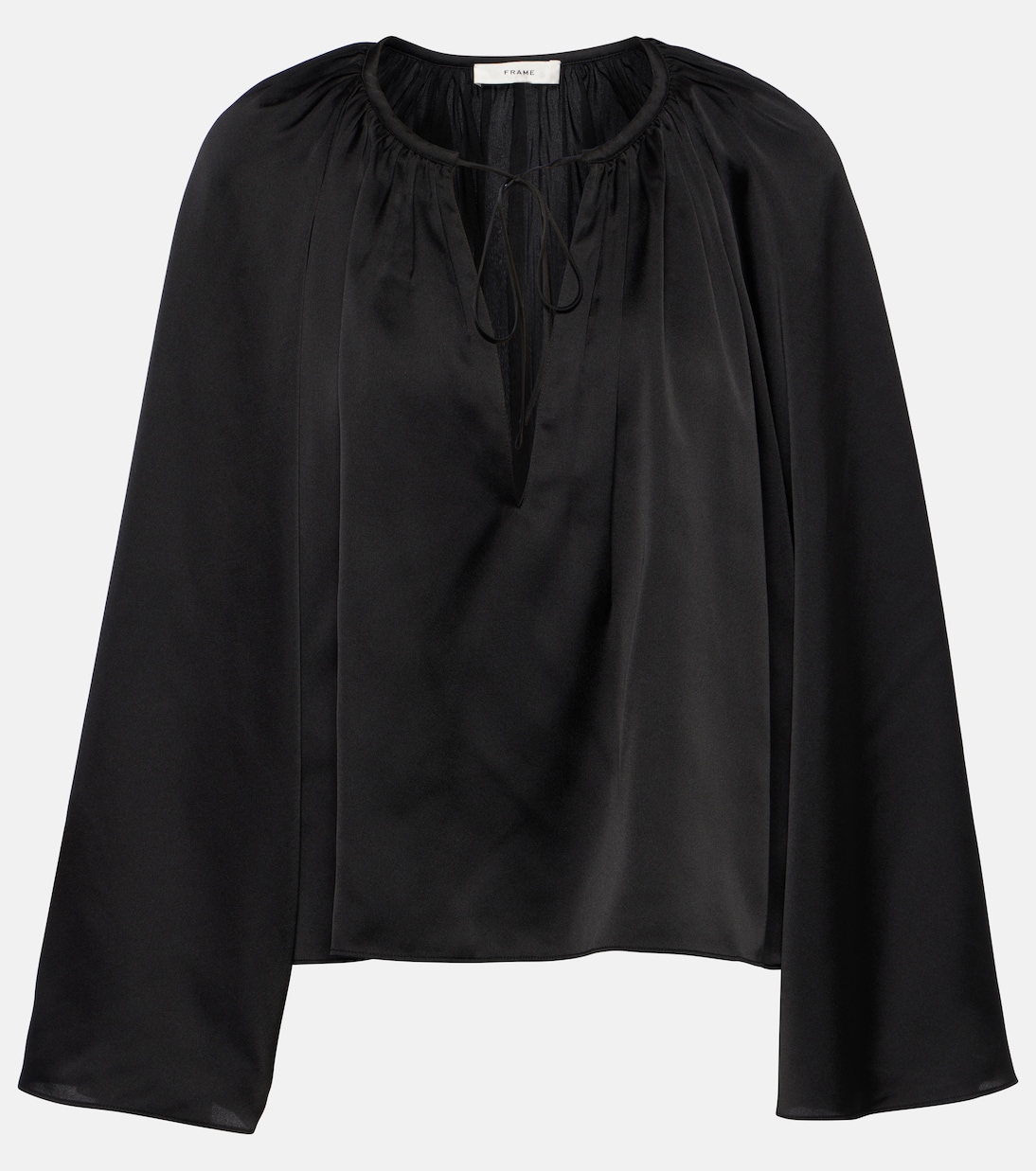 Shirred mockneck blouse | Frame