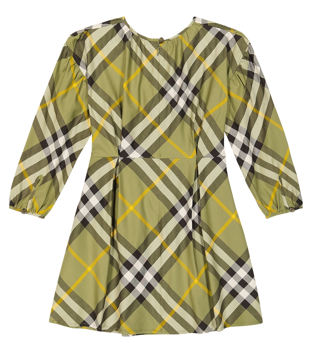 Vestido de algodón con Burberry Check | Burberry Kids