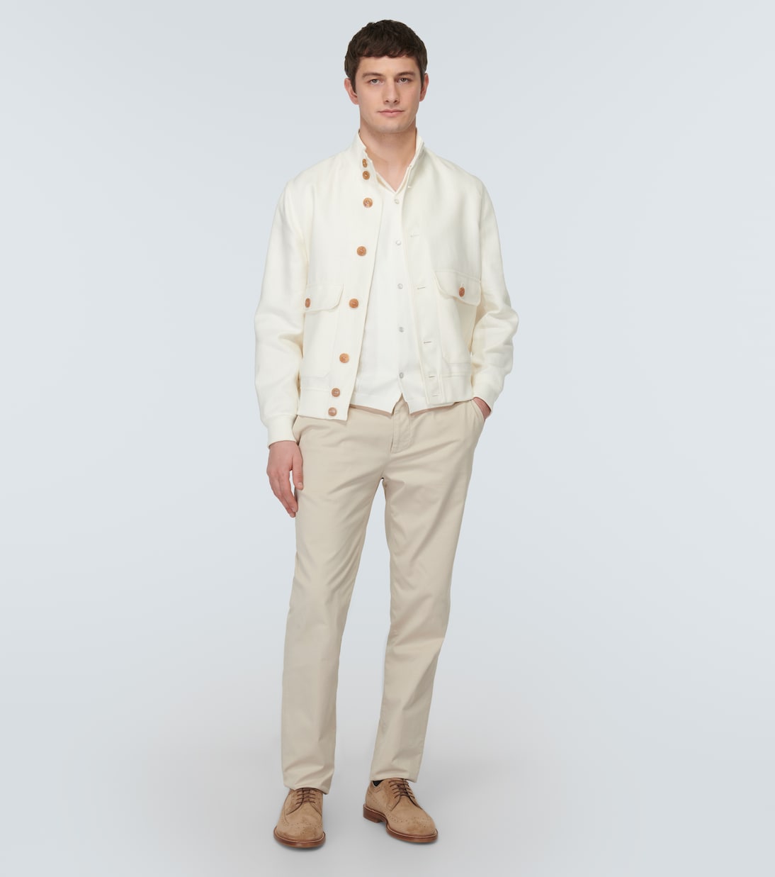 Schnürschuhe aus Veloursleder | Brunello Cucinelli