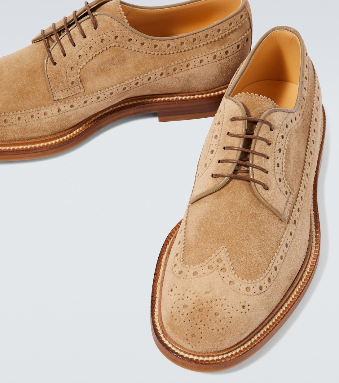 Schnürschuhe aus Veloursleder | Brunello Cucinelli