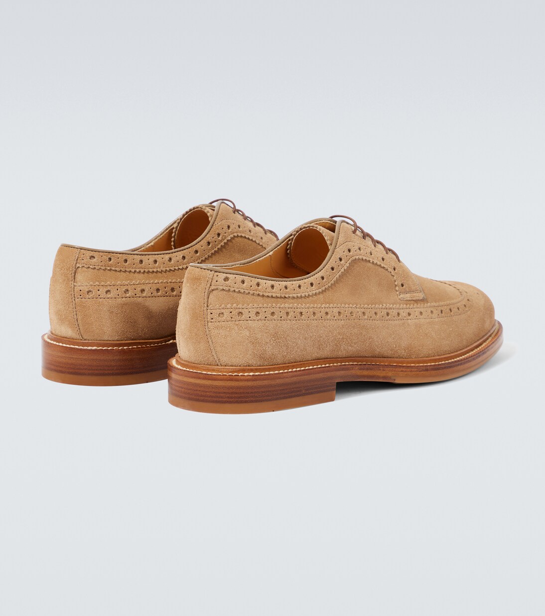 Schnürschuhe aus Veloursleder | Brunello Cucinelli