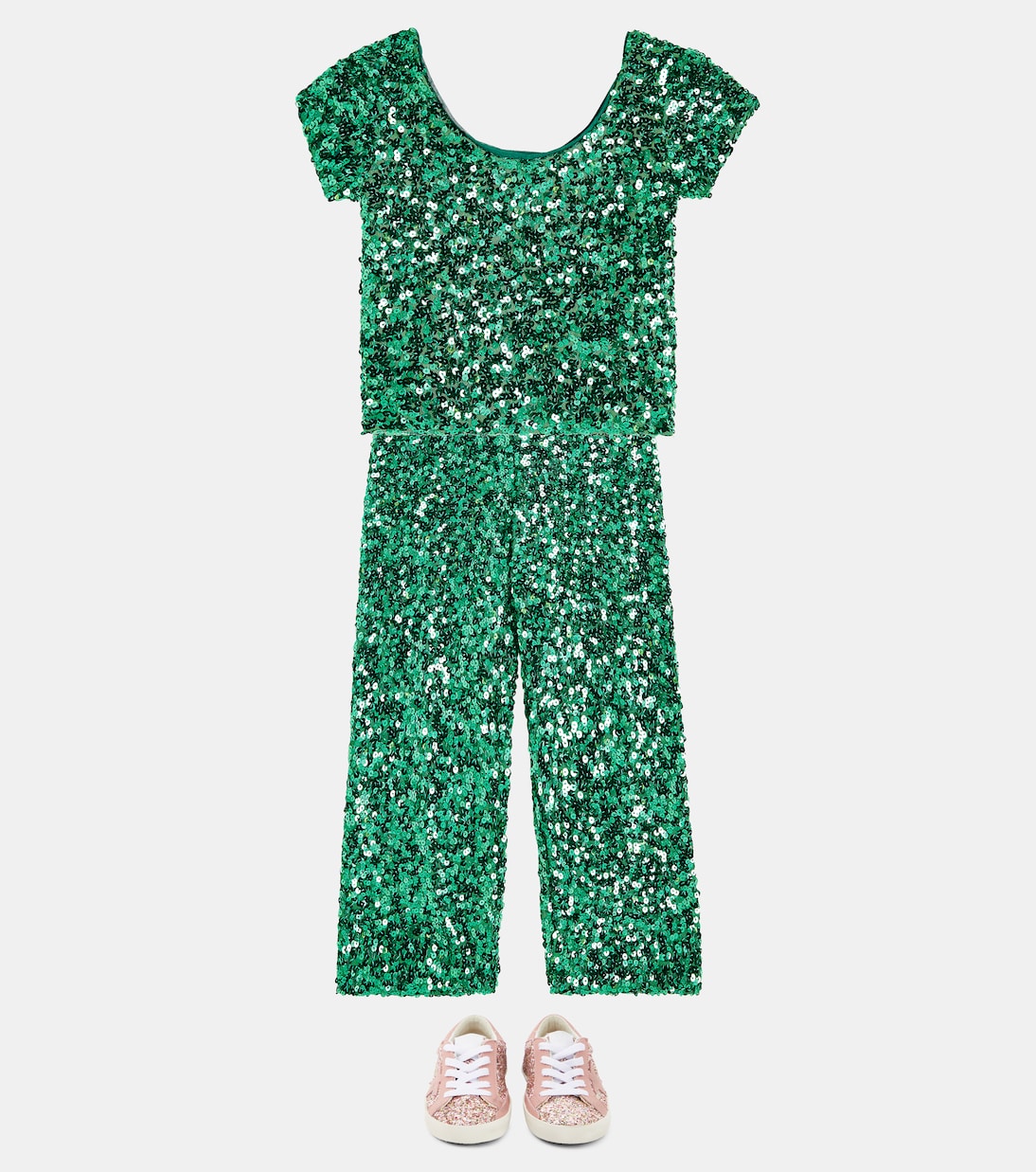 Sneakers Super-Star in pelle con glitter | Golden Goose Kids