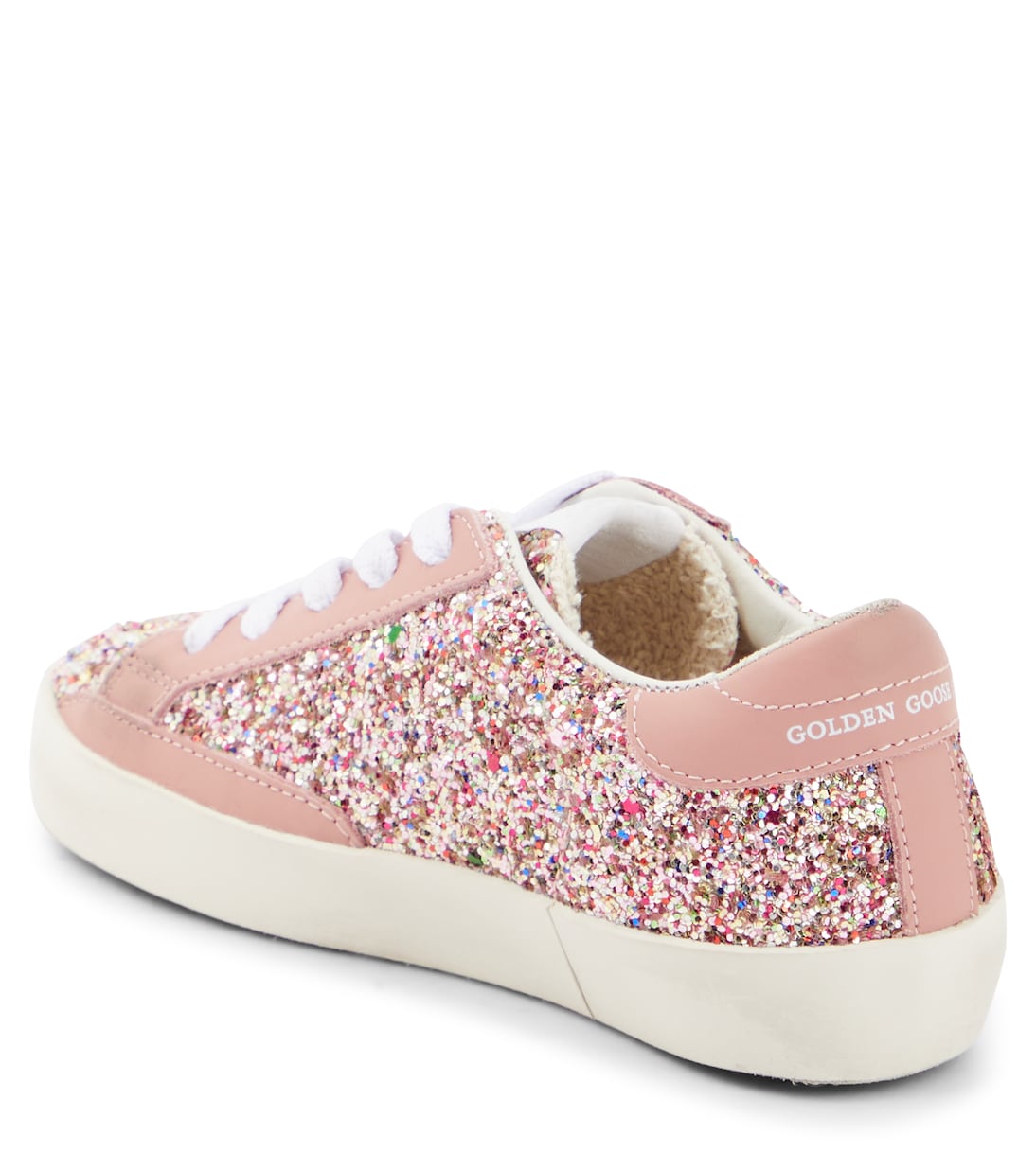 Sneakers Super-Star in pelle con glitter | Golden Goose Kids
