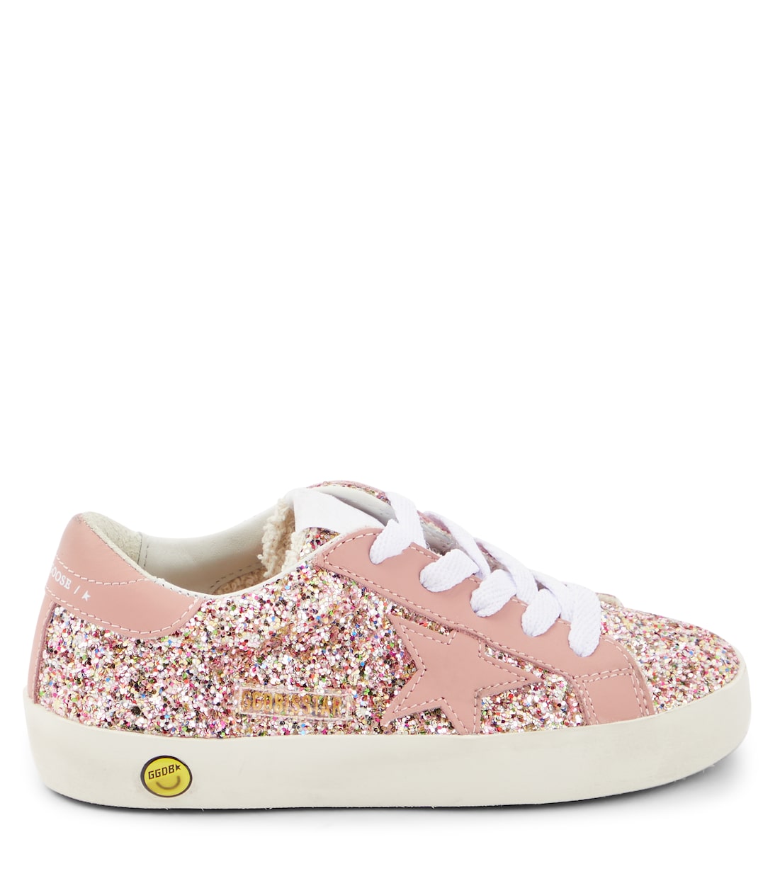 Sneakers Super-Star in pelle con glitter | Golden Goose Kids