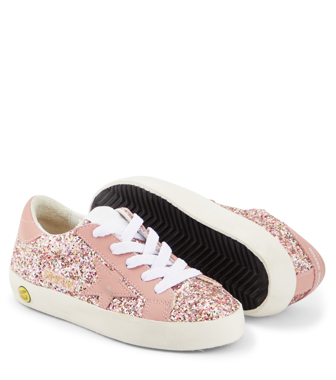 Sneakers Super-Star in pelle con glitter | Golden Goose Kids