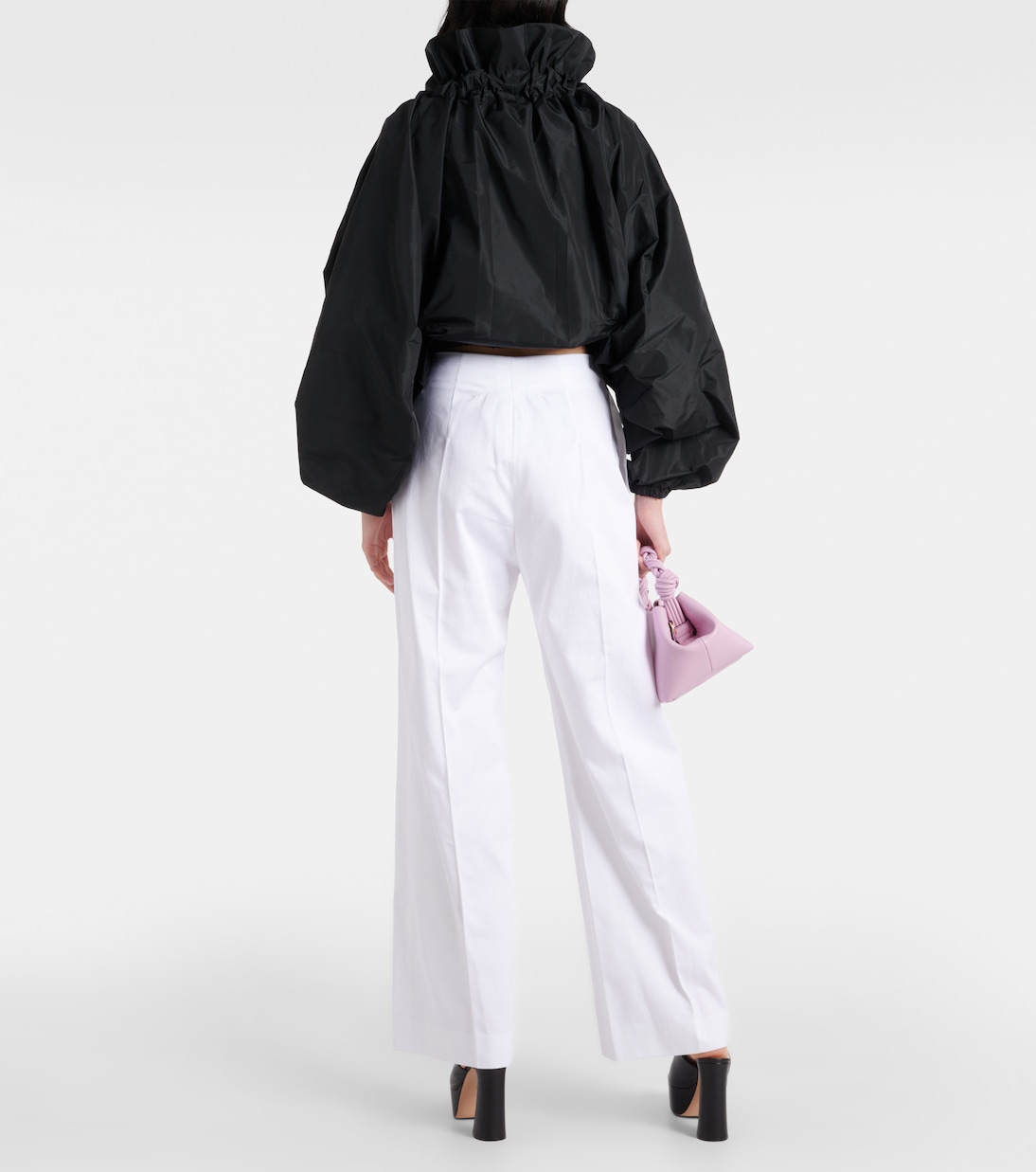 Pantaloni a gamba larga in cotone a vita alta | Patou