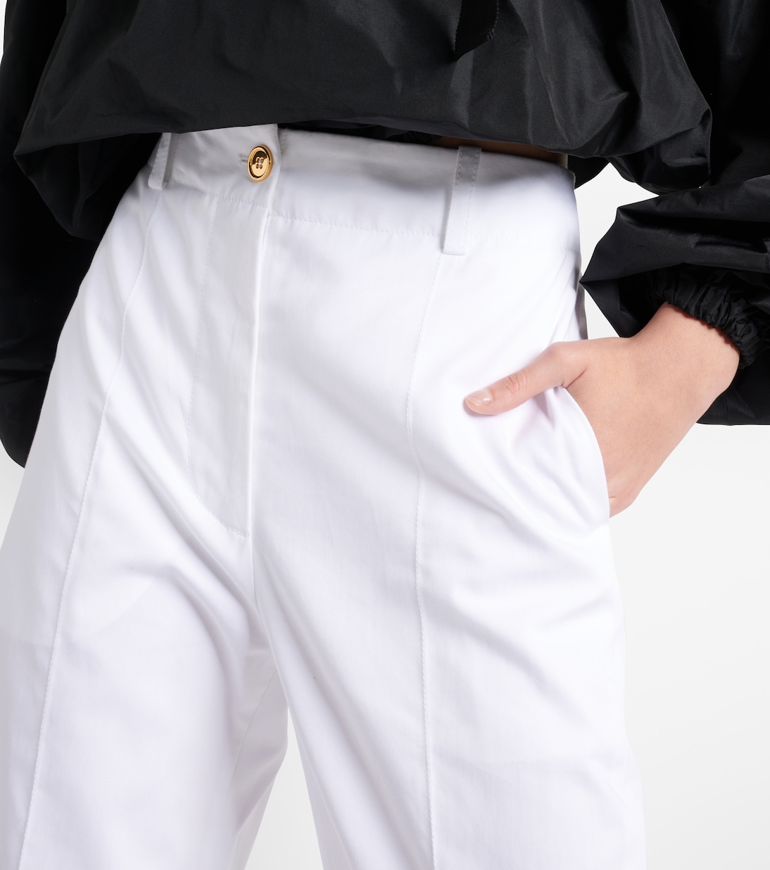 Pantaloni a gamba larga in cotone a vita alta | Patou
